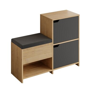 Dulap pentru pantofi Haven Oak and Anthracite