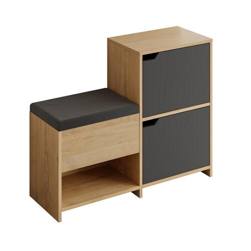 Dulap pentru pantofi Haven Oak and Anthracite