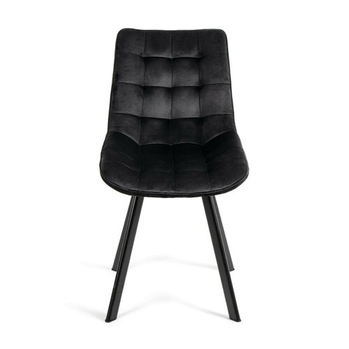 Jídelní židle VELVET černá, 4 ks