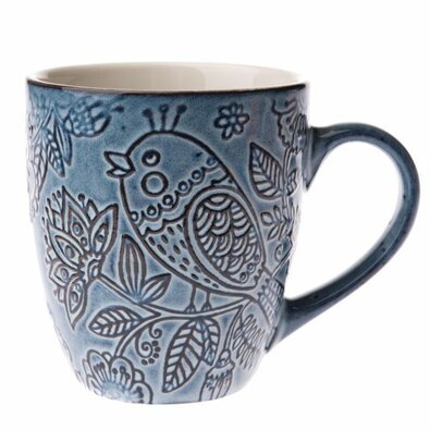 Keramični lonček Bird, 454 ml, modra
