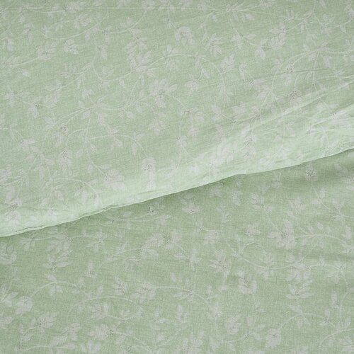 Lenjerie pat B.E.S. Petrovice Top Class Flori verzi, creponată, 140 x 200 cm, 70 x 90 cm