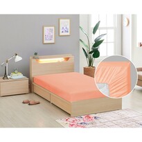 Cearșaf de pat Bellatex cu elastic, caisă, 90 x 200 cm