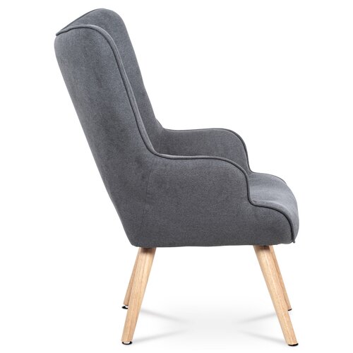 Ohrensessel mit Fußstütze GREY2, grau