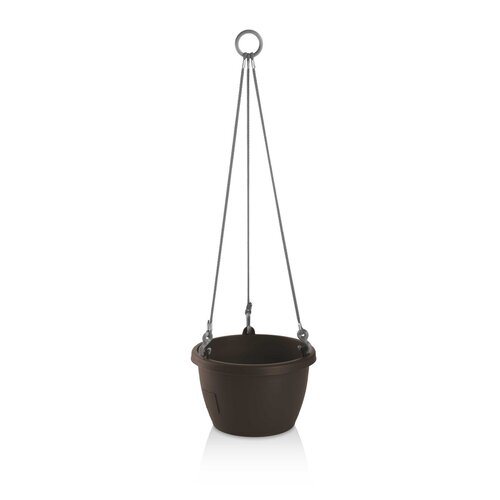Gardenico Selbstbewässernde Hängeampel Marina, Braun, Durchmesser 30 cm