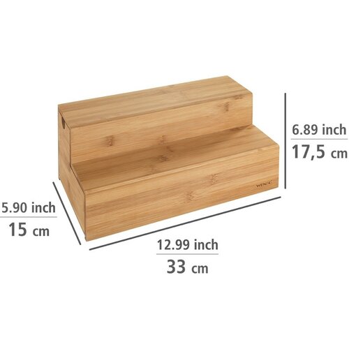 Wenko Bambusowy organizer do kawy i herbaty 15 x 33 x 17,5 cm