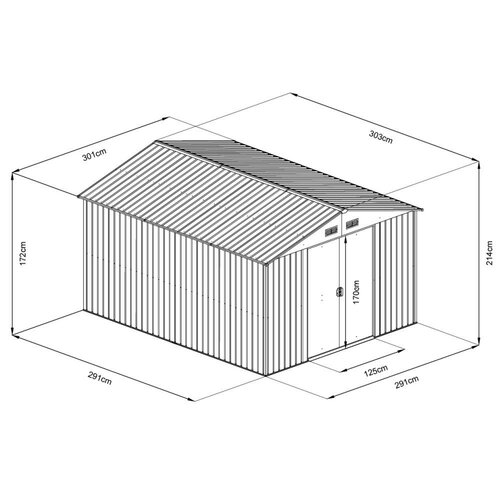 Avenberg Cabina de grădină pentru unelte 3 x 3 m SD-X1010-H170, antracit