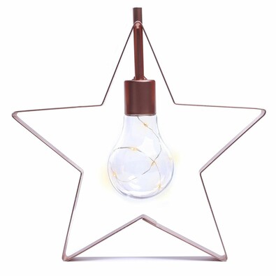 DecoKing Karácsonyi lámpa Csillag meleg fehér, 5LED