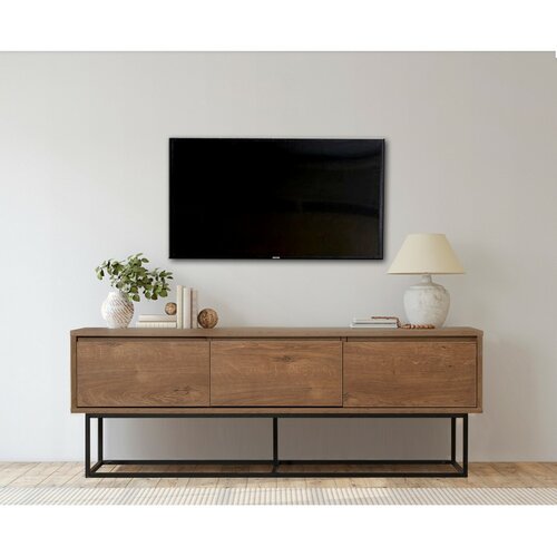 Televízny stolík Milo Walnut and Black I