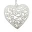 Ornament de Crăciun Carlita Heart alb, 10 x 10 x 2cm, plastic