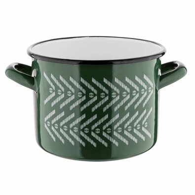 Smaltovaný hrniec BOHO 18 cm, zelená