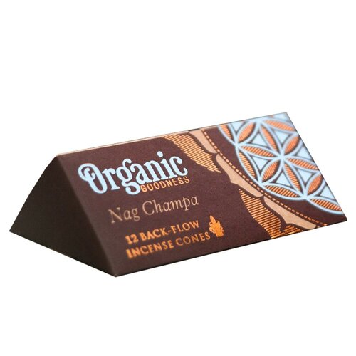 Набір з 12 ароматизованих франжипані зі зворотним  потоком, Nag Champa