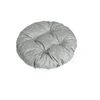 Bellatex Sitzkissen Adéla rund gesteppt Kletterblume grau, 40 x 40 cm