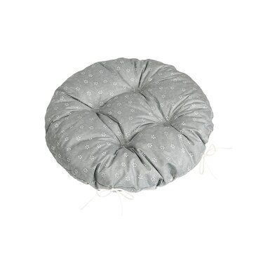 Bellatex Sitzkissen Adéla rund gesteppt Kletterblume grau, 40 x 40 cm