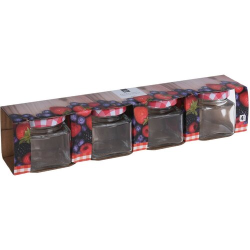 Excellent Houseware 4-delni set kozarcev s pokrovčkom, 75 ml