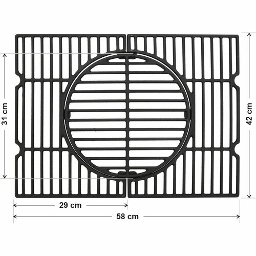 Cattara öntöttvas grillrács Royal classic, 58 x 42 cm