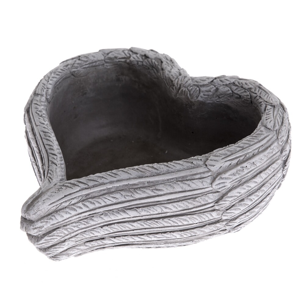 Pamätná dekorácia Betónový kvetináč Srdce, 23 x 10x 23 cm