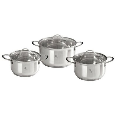 Berlinger Haus 6-teiliges Edelstahl-Kochgeschirr-Set Silver Jewellery Collection