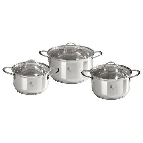 Berlinger Haus 6-teiliges Edelstahl-Kochgeschirr-Set Silver Jewellery Collection