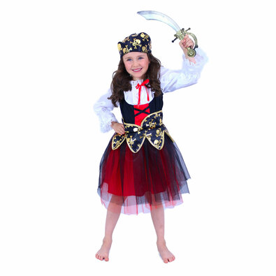 Rappa Otroški piratski kostum s šalom, velikost2,5 mm, w. S