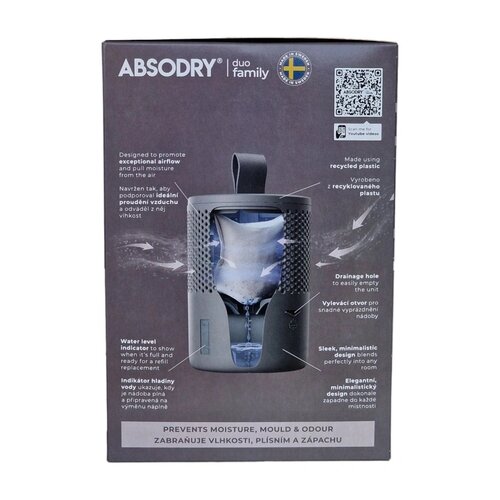 Everbrand vlažnostni absorber Absodry Duo FamilyBag 6-series, do 50 m3, siva