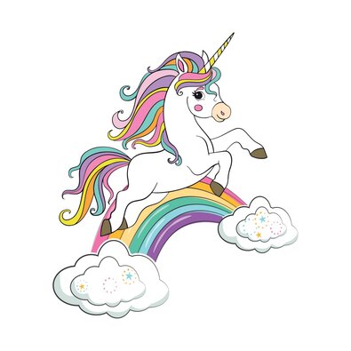 Autocolant 3D Unicorn magic, 14 x 20 cm