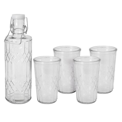 EH 5-delni set kozarcev s karafo Rhombus