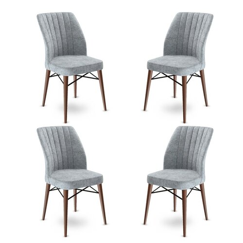 Set de scaune de sufragerie Flex Grey and Brown, 4buc.