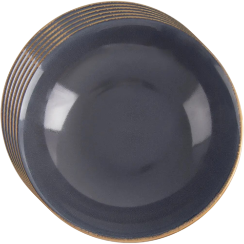 Orion Sada keramických hlubokých talířů Glaze šedá 20,5 cm, 6 ks