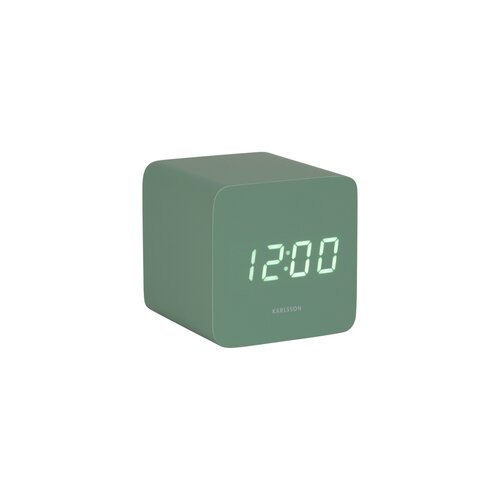 Karlsson 5982GR designové LED hodiny s budíkem zelená, 7 cm