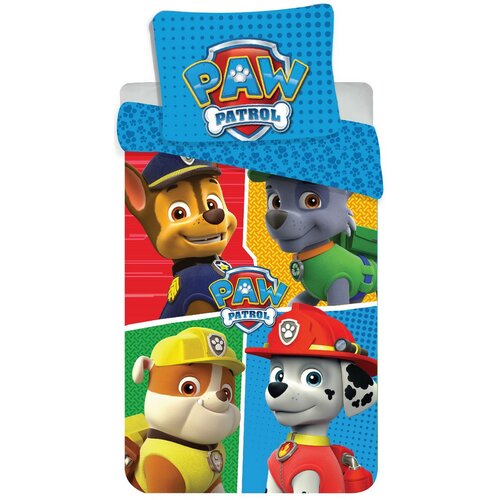 Jerry Fabrics Dziecięca pościel bawełniana do łóżeczka Paw Patrol 145, 100 x 135 cm, 40 x 60 cm