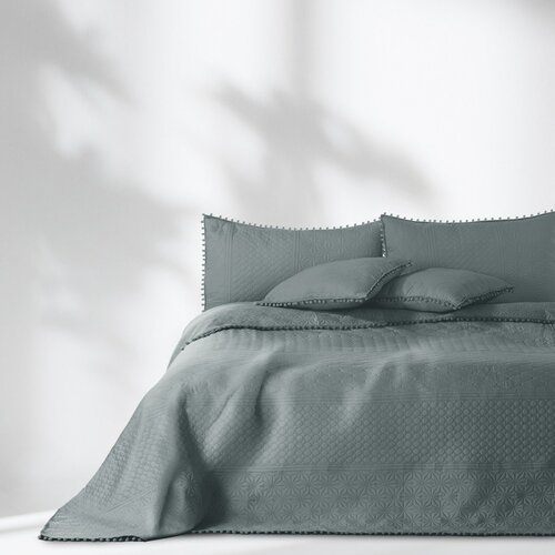 AmeliaHome Narzuta na łóżko Meadore szary, 220 x 240 cm