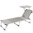 Leżak z daszkiem, szary