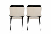 Sada jídelních židlí Dore Cream and Black, 2 ks
