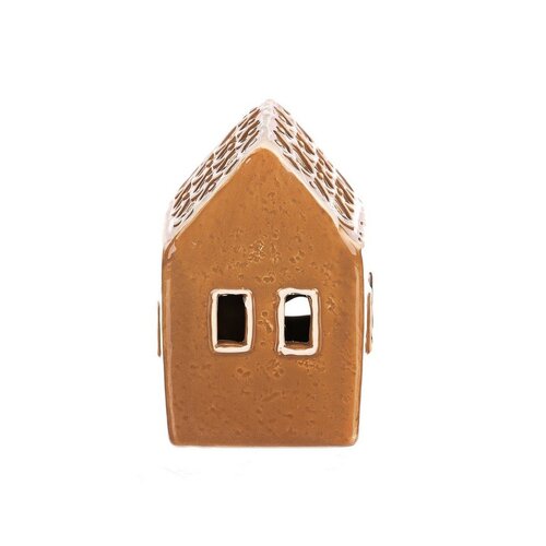 Decorațiuni de Crăciun Casă din turtă dulce II cuiluminare LED, ceramică, 9 cm
