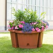 Bama Eckiger Blumentopf mit Untersetzer Victoria Terrakotta, 40 x 54 x 45 cm