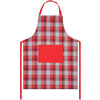 Șorț de bucătărie Home Elements Carouri roșu-gri, 60 x 80 cm