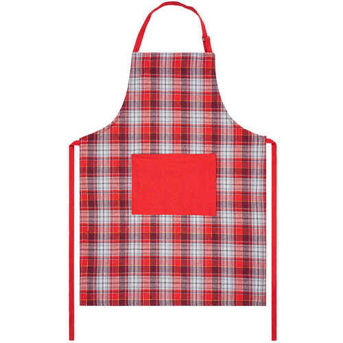 Șorț de bucătărie Home Elements Carouri roșu-gri, 60 x 80 cm