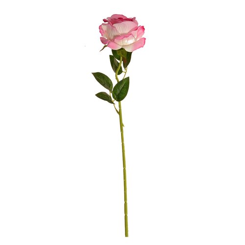 Sztuczna róża, różowy, 51 cm