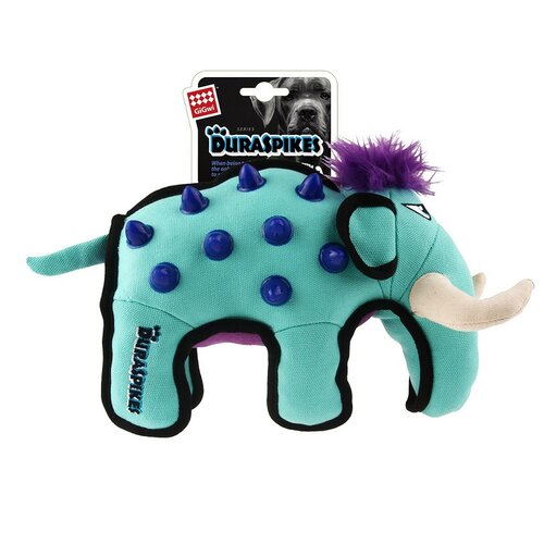 GiGwi Tekstylna zabawka dla psów Duraspikes mamut niebieski, 32 x 15 x 22 cm