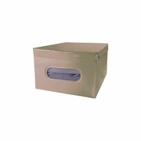 Compactor Pudełko do przechowywania składane z pokrywą SMART, 50 x 40 x 25 cm, taupe