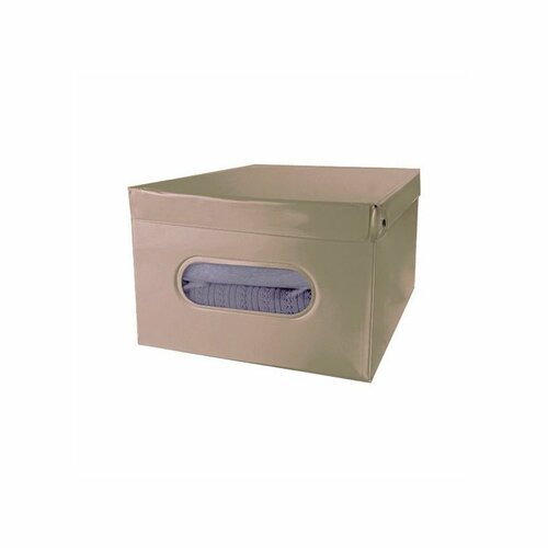 Compactor Skládací úložná krabice s víkem SMART, 50 x 40 x 25 cm, taupe