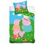 Дитяча бавовняна постільна білизна для ліжечка  Свинка Пепа та курчата, 100 x 135 см, 40 x 60 см