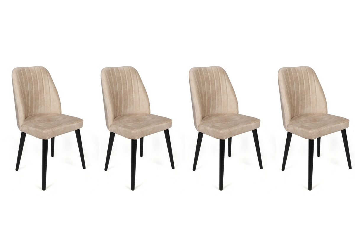 Sada jídelních židlí Alfa Cream, 4 ks