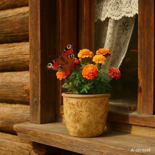 Osłonka ceramiczna na kwiaty Flores retro, 11 x 10 cm