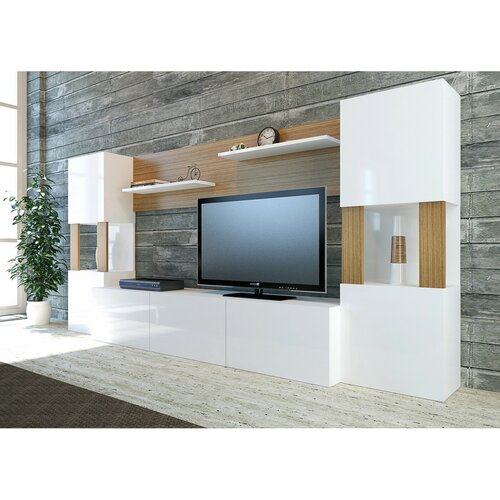 Lore White and Teak TV-fal