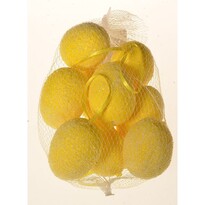 Яйця штучні підвісні жовті, набір з 9 штук, h. 6см, сітка