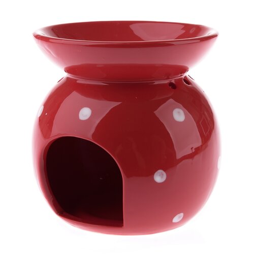 Porcelanska aromatična lampa Abuela rdeča,  9,8 x12,5 cm