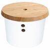 Kesper 32622 Tárolódoboz műanyag/bambusz, fehér, hr. 21 cm
