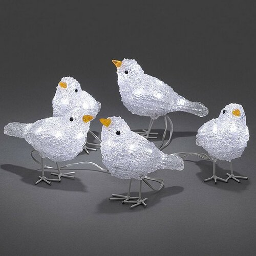 Новорічна прикраса для вулиці Птахи, 40 світлодіодів, 5 шт.