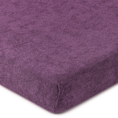 Cearșaf de pat 4Home, din bumbac frotir, violet, 140 x 200 cm
